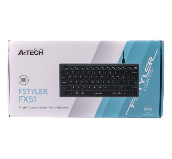 A4Tech Клавіатура A4Tech FX-51 USB Grey
