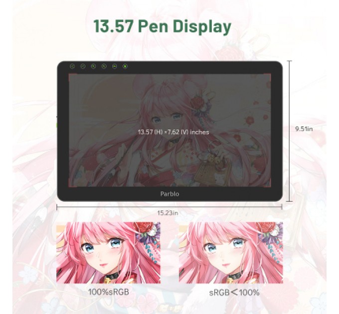 Parblo Планшет-монітор Parblo Coast 16 Pro (COAST16PRO)