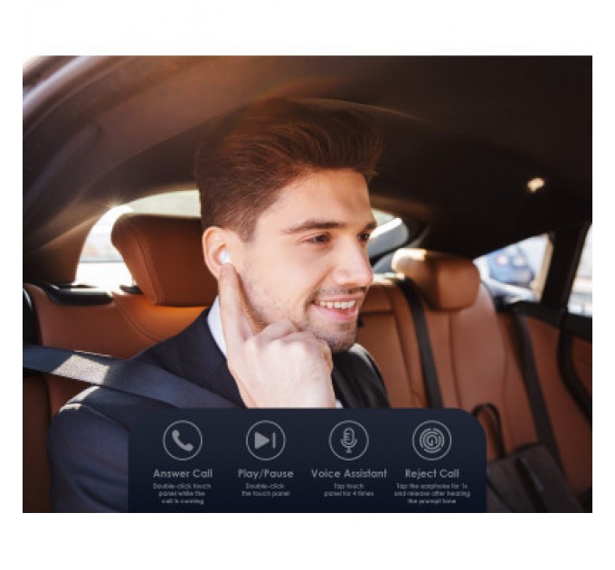 Tecno Навушники Tecno Minipods M1 Mono White (4895180759475)