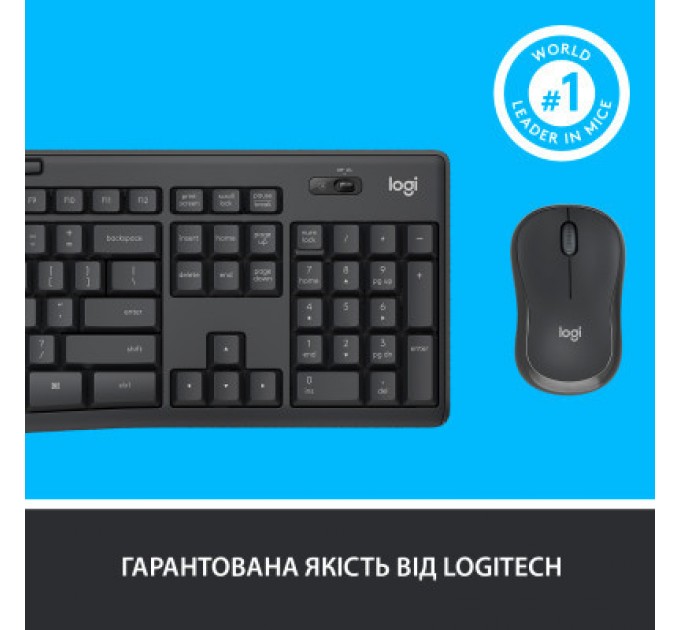 Logitech Комплект Logitech MK295 Silent UA Graphite (920-009800)