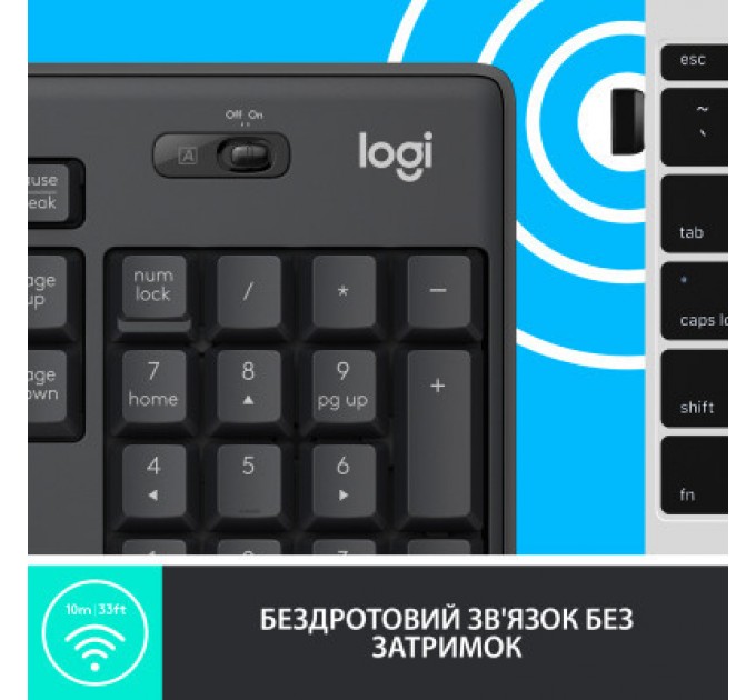 Logitech Комплект Logitech MK295 Silent UA Graphite (920-009800)