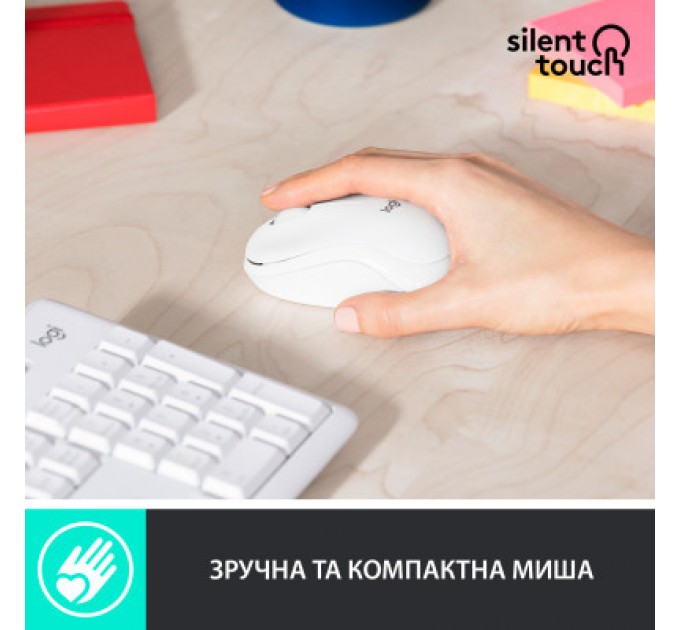 Logitech Комплект Logitech MK295 Silent UA Off-White (920-009824)