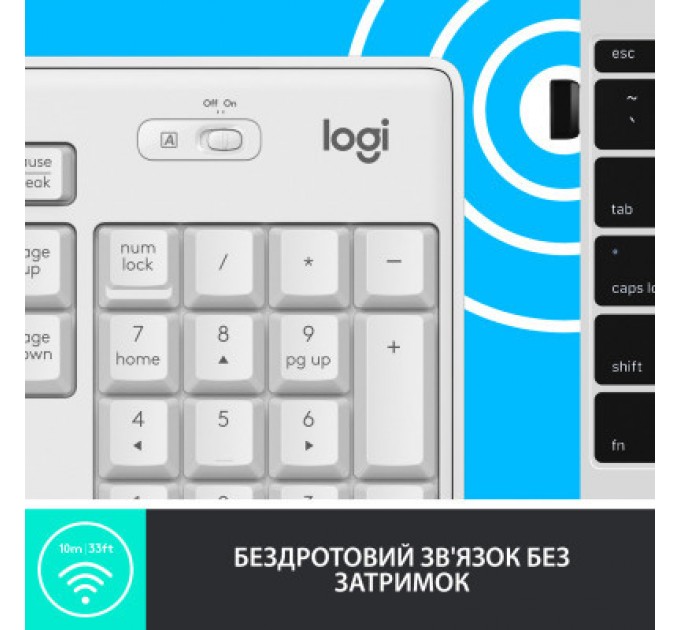 Logitech Комплект Logitech MK295 Silent UA Off-White (920-009824)