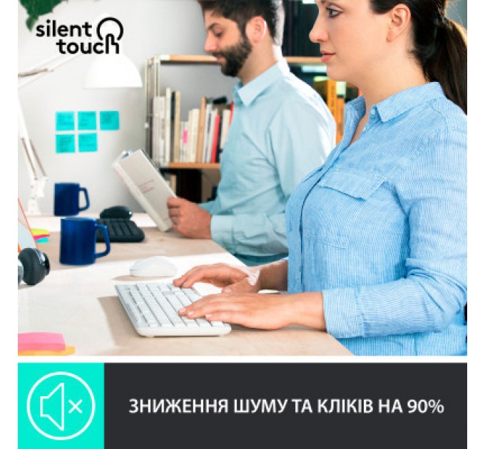 Logitech Комплект Logitech MK295 Silent UA Off-White (920-009824)