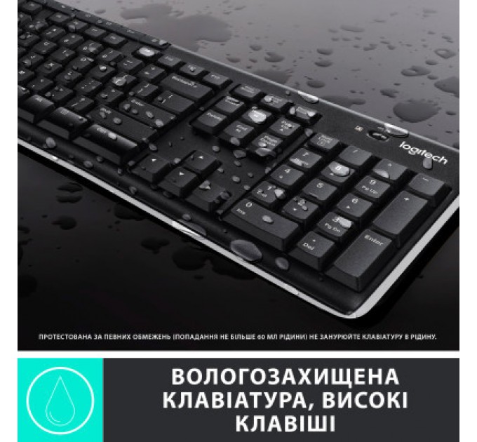 Logitech Комплект Logitech MK270 Wireless UA Black (920-004508)