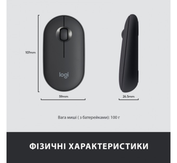 Logitech Комплект Logitech MK470 Slim Wireless UA Graphite (920-009204)