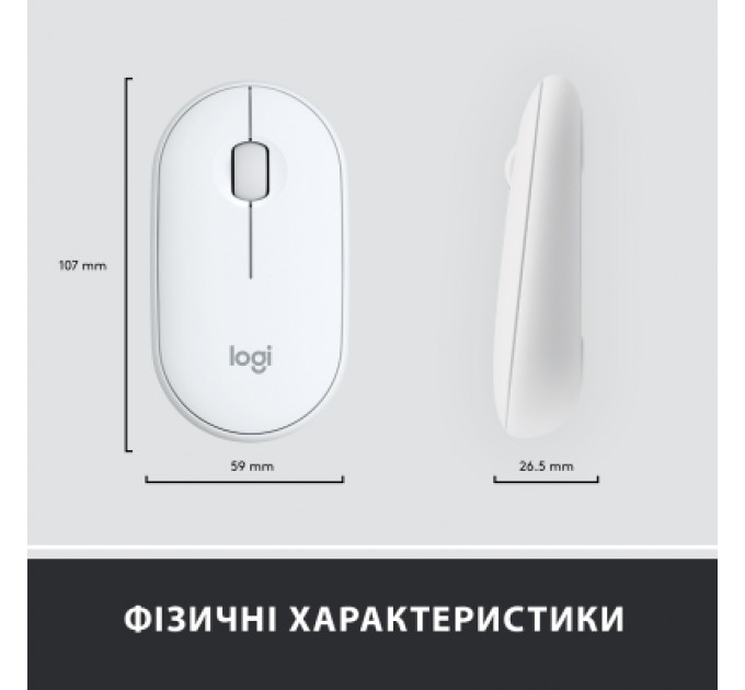 Logitech Комплект Logitech MK470 Slim Wireless UA Off-White (920-009205)