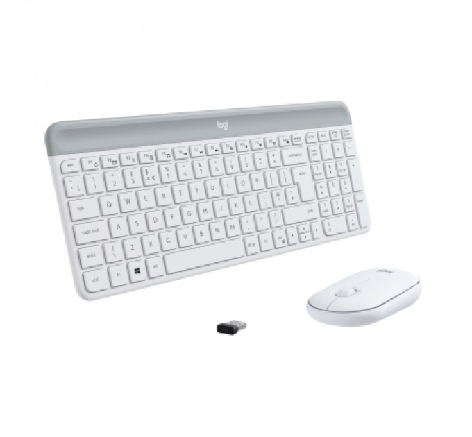 Logitech Комплект Logitech MK470 Slim Wireless UA Off-White (920-009205)