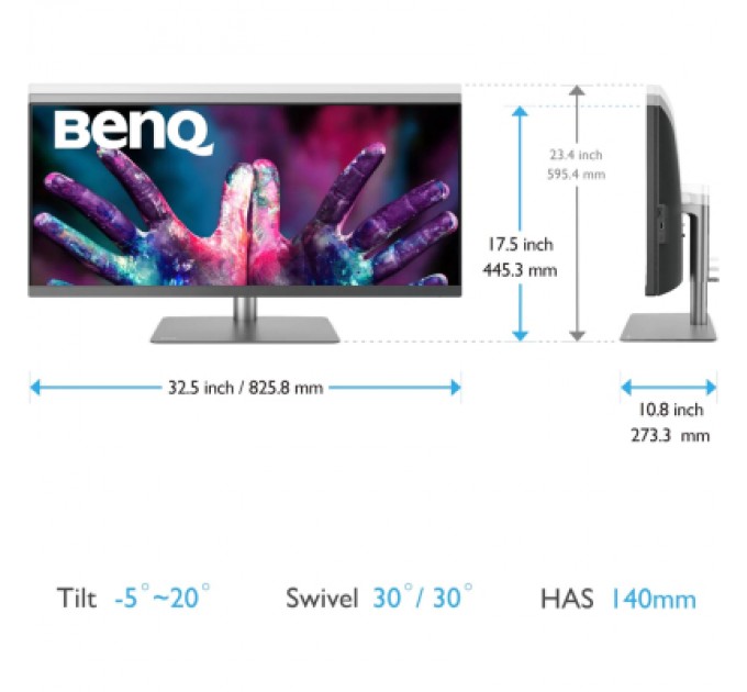 BenQ Монітор BenQ PD3420Q (9H.LJHLB.QPE)