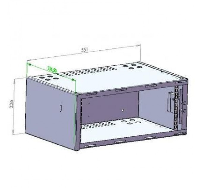 CSV Шафа настінна CSV 4U, 600*350 антивандальная (435-АВ)