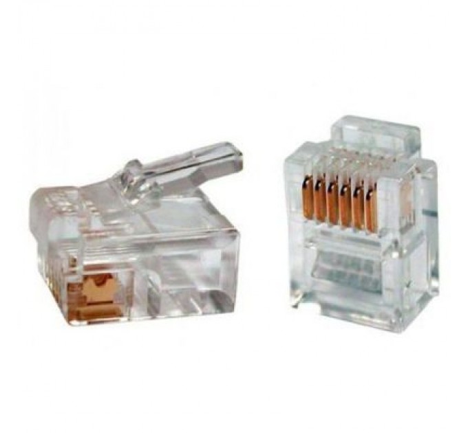 Eserver Конектор Eserver RJ12 6P6С, уп. 100шт (WT-6001D)