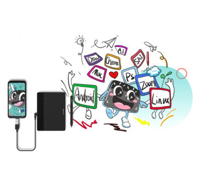 XP-Pen Графічний планшет XP-Pen Deco Fun Black (Deco Fun L_BK)