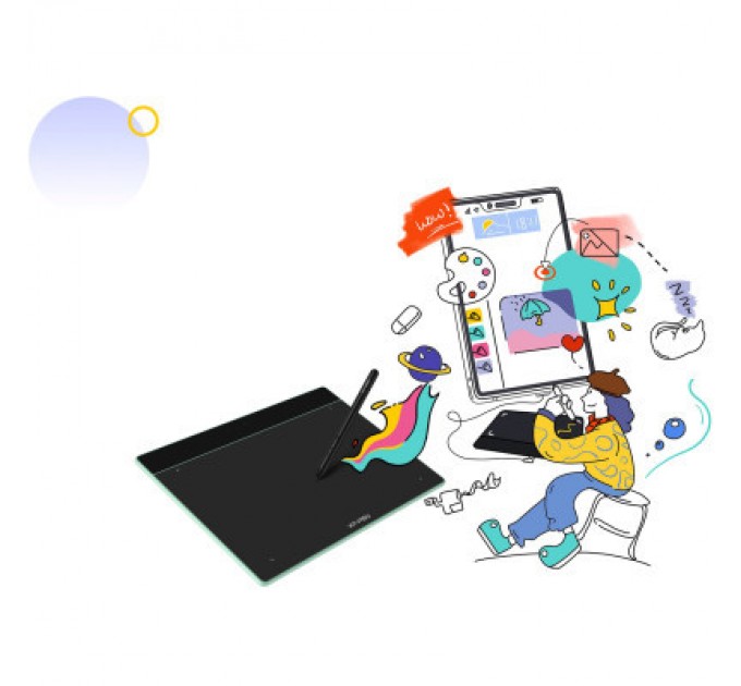 XP-Pen Графічний планшет XP-Pen Deco Fun S Black (Deco Fun S_BK)