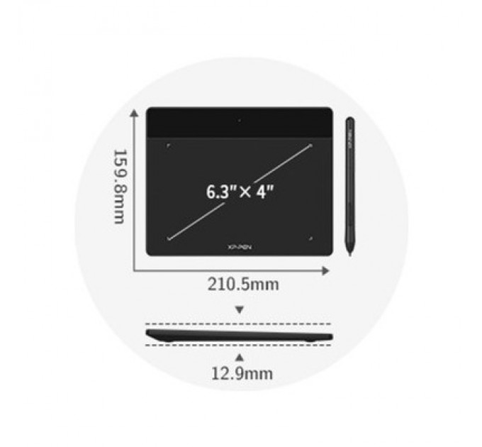 XP-Pen Графічний планшет XP-Pen Deco Fun S Pink (Deco Fun S_R)