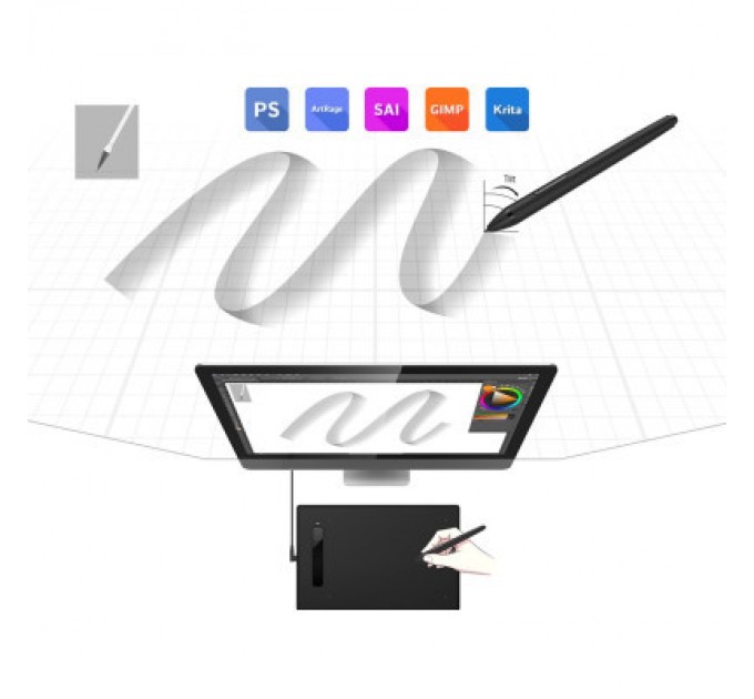 XP-Pen Графічний планшет XP-Pen Star G960S Plus Black