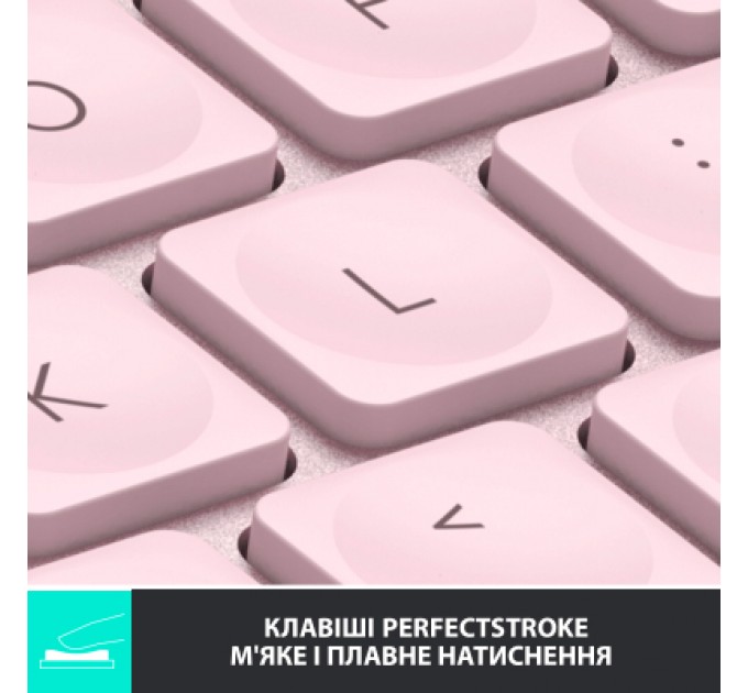 Logitech Клавіатура Logitech MX Keys Mini Wireless Illuminated UA Rose (920-010500)