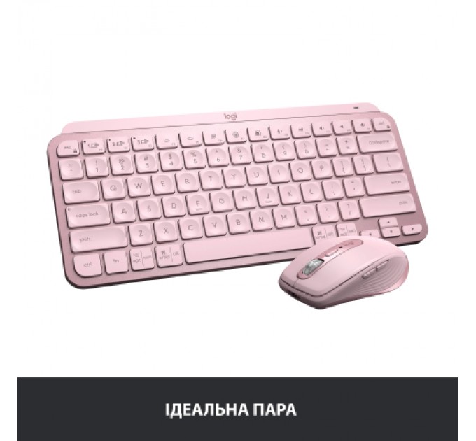 Logitech Клавіатура Logitech MX Keys Mini Wireless Illuminated UA Rose (920-010500)