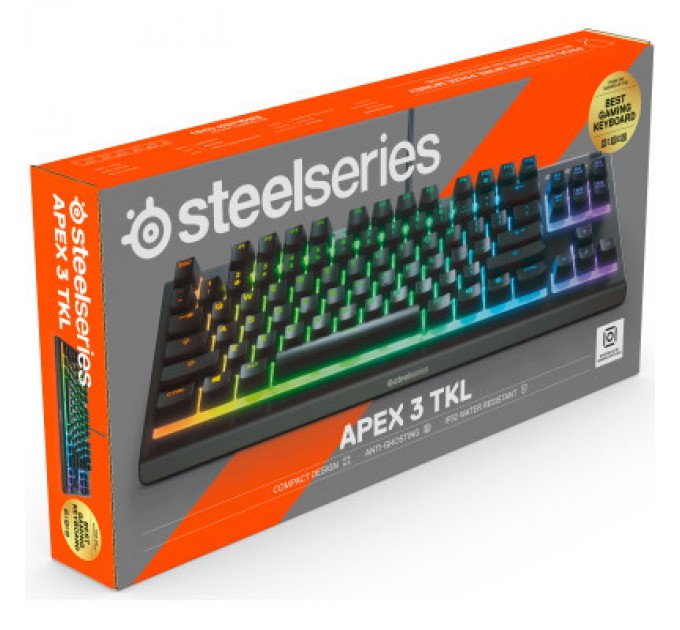SteelSeries Клавіатура SteelSeries Apex 3 TKL USB UA Black (SS64817)