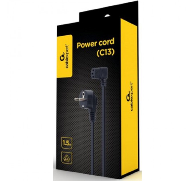 Cablexpert Кабель живлення С13 1.5m corner Cablexpert (PC-186A-VDE1B-1.5M)