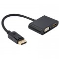 Cablexpert Перехідник Cablexpert DisplayPort to HDMI/VGA (A-DPM-HDMIFVGAF-01)