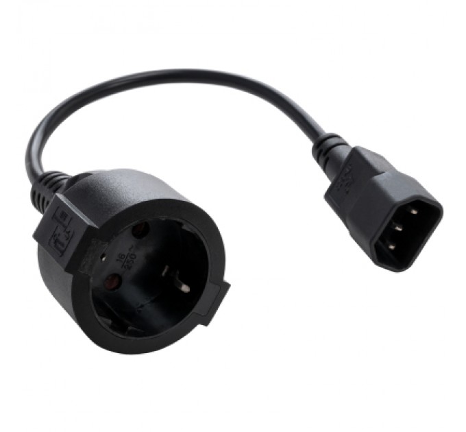 Vinga Кабель живлення C14 M to Schuko F 0.75mm2 Copper Vinga (VPCC14S75C)