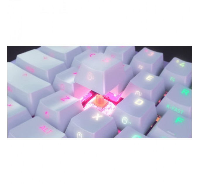 Xtrfy Клавіатура Xtrfy K5 68 keys Kailh Red Hot-swap RGB UA White (K5-RGB-CPT-TPWHITE-R-UKR)