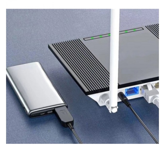 Armorstandart Кабель живлення USB to DC 5.5x2.1 12V 0.8m Armorstandart (ARM65663)