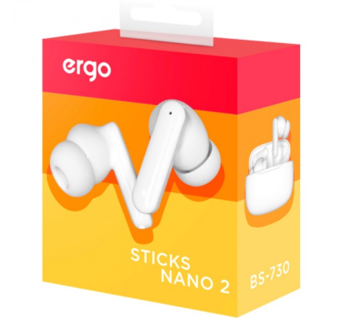 Ergo Навушники Ergo BS-730 Sticks Nano 2 White (BS-730W)
