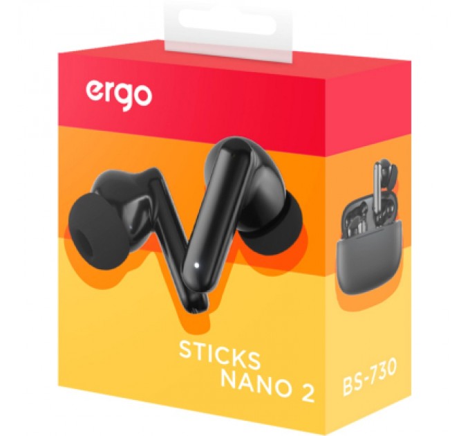 Ergo Навушники Ergo BS-730 Sticks Nano 2 Black (BS-730K)