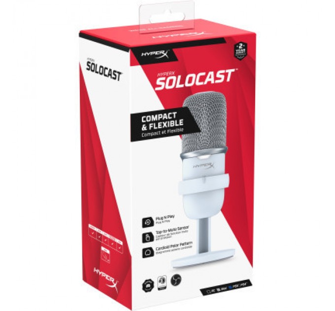 HyperX Мікрофон HyperX SoloCast White (519T2AA)
