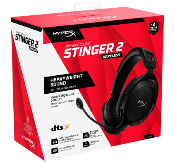 HyperX Навушники HyperX Cloud Stinger 2 Wireless Black (676A2AA)