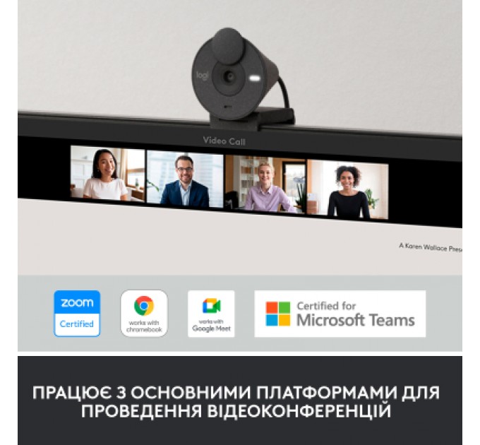 Logitech Веб-камера Logitech Brio 300 FHD Graphite (960-001436)