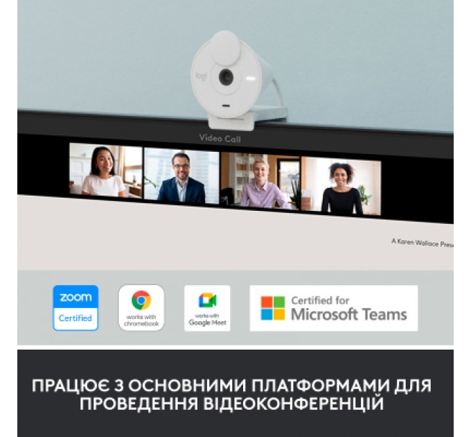 Logitech Веб-камера Logitech Brio 300 FHD White (960-001442)
