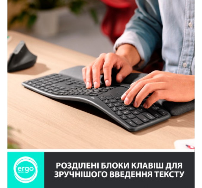 Logitech Клавіатура Logitech ERGO K860 for Business Bluetooth/Wireless UA Black (920-010352)