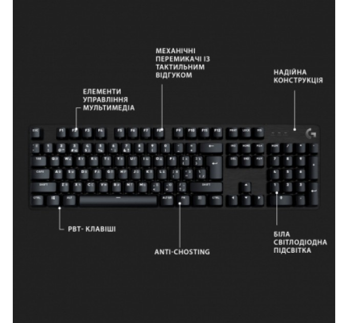 Logitech Клавіатура Logitech G413 SE Mechanical Tactile Switch USB UA Black (920-010437)