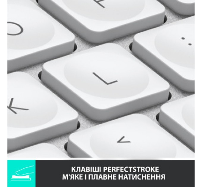Logitech Клавіатура Logitech MX Keys Mini Wireless Illuminated UA Pale Grey (920-010499)