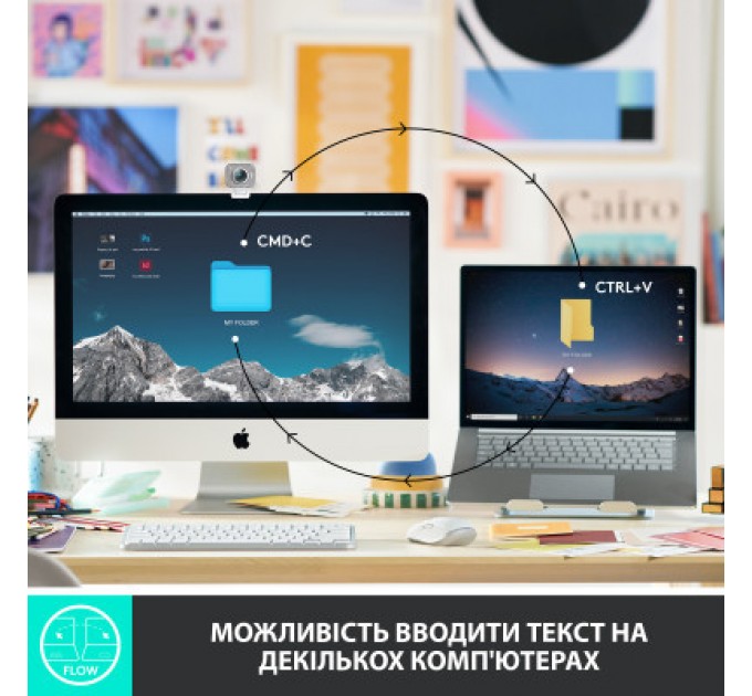 Logitech Клавіатура Logitech MX Keys Mini Wireless Illuminated UA Pale Grey (920-010499)