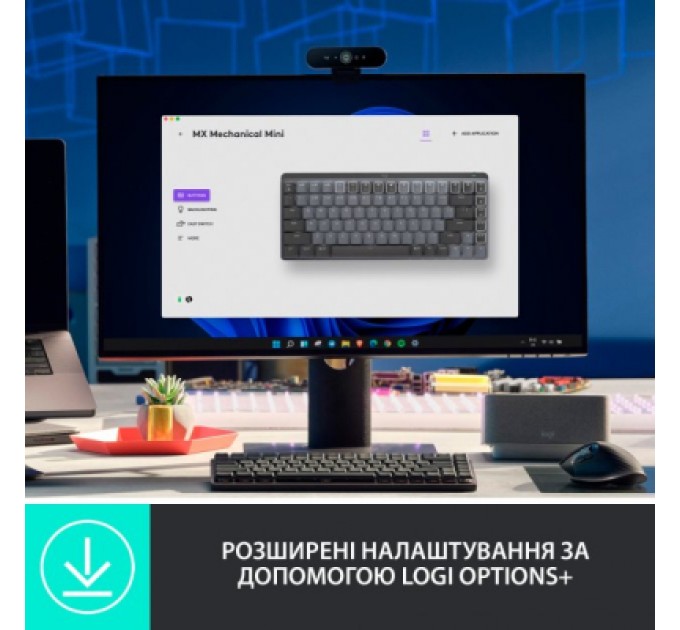 Logitech Клавіатура Logitech MX Mechanical Mini Illuminated UA Graphite (920-010782)