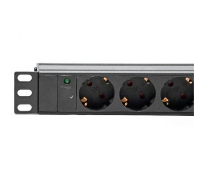 Kingda Силовий блок Kingda 19" 1U 9xSchuko, С14, без кабеля (KD-GER(16)N1009WKPB19A-C14)