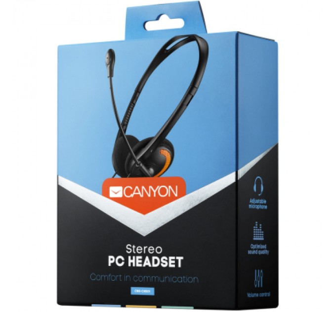 Canyon Навушники Canyon HS-01 Black-Orange (CNS-CHS01BO)