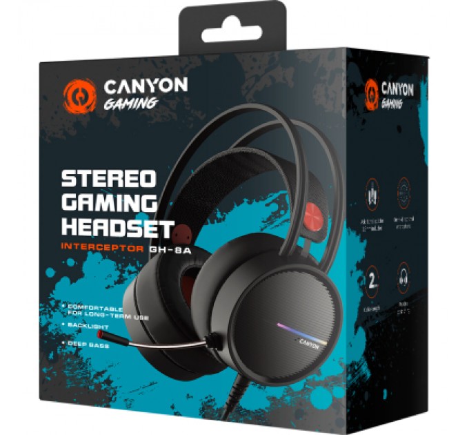 Canyon Навушники Canyon Interceptor GH-8A Black-Orange (CND-SGHS8A)