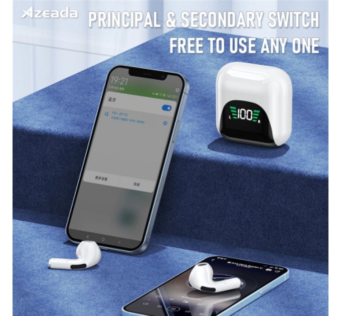 Proda Навушники Proda Azeada Lingcon 4th Mini TWS BT-112 White (PRD-BT112WT)