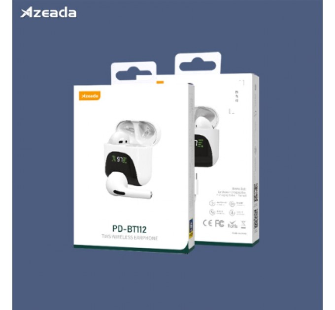 Proda Навушники Proda Azeada Lingcon 4th Mini TWS BT-112 White (PRD-BT112WT)