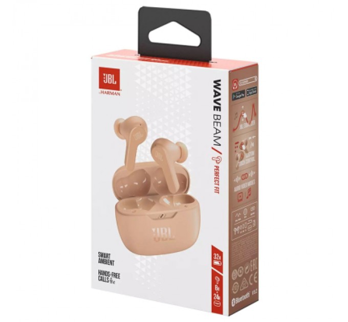 JBL Навушники JBL Wave Beam TWS Beige (JBLWBEAMBEG)