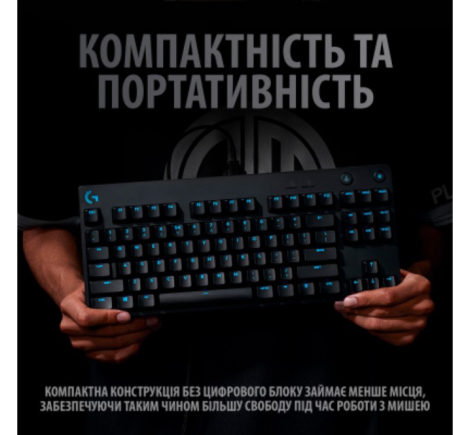 Logitech Клавіатура Logitech G PRO Mechanical Gaming USB UA Black (920-009392)