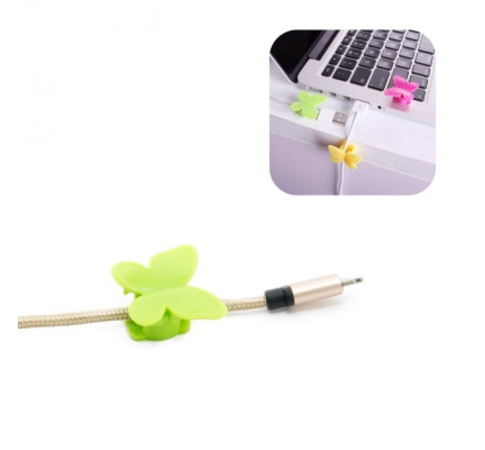 Extradigital Тримач для кабелю Extradigital CC-948 Cable Clips butterfly, Green (KBC1713)