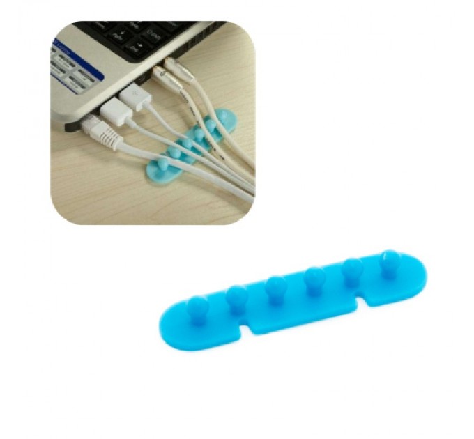 Extradigital Тримач для кабелю Extradigital CC-595 Cable Clips, Black/Blue (KBC1725)