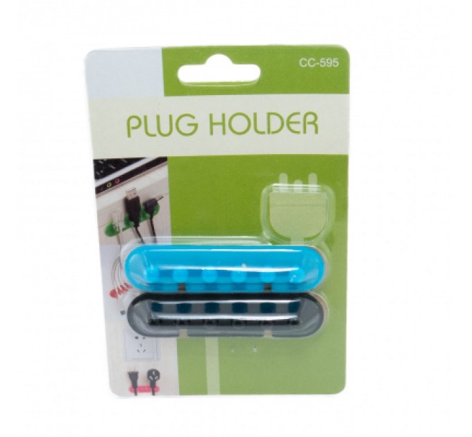 Extradigital Тримач для кабелю Extradigital CC-595 Cable Clips, Black/Blue (KBC1725)