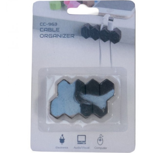 Extradigital Тримач для кабелю Extradigital CC-963 Cable Clips, Black (KBC1808)