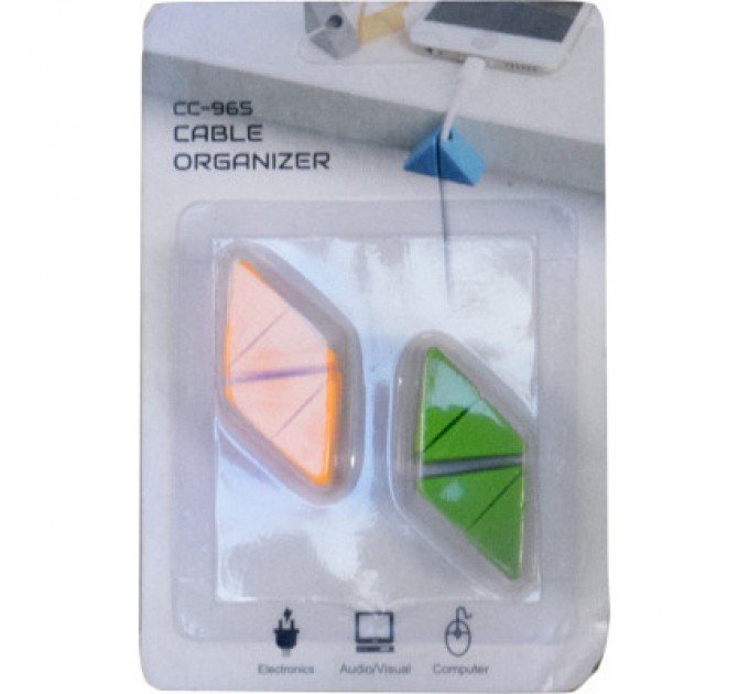 Extradigital Тримач для кабелю Extradigital CC-965 Cable Clips, Green/Orange (KBC1802)